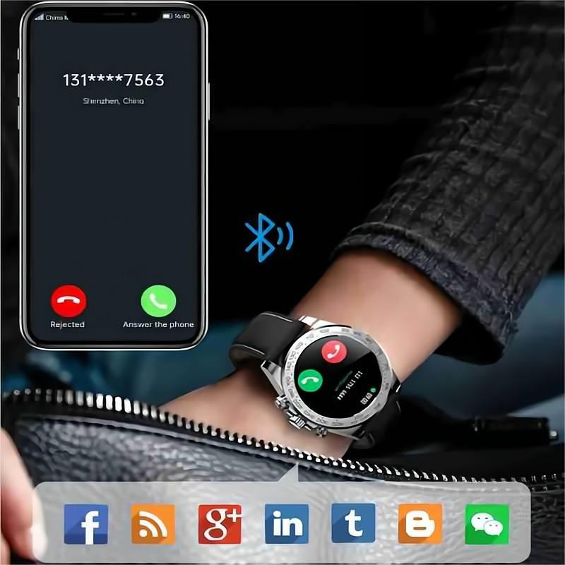 Sportski pametni sat za muškarce AW13 HD šarena kvaliteta slike, potpuni zaslon osjetljiv na dodir, metalno kućište, više brojčanika, Bluetooth pozivi, reprodukcija glazbe