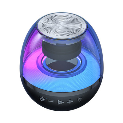 Pārnēsājams bezvadu darbvirsmas skaļrunis Bluetooth krāsains kvēlojošs zemfrekvences skaļrunis AI viedais daudzfunkciju audio atbalsta TF karte