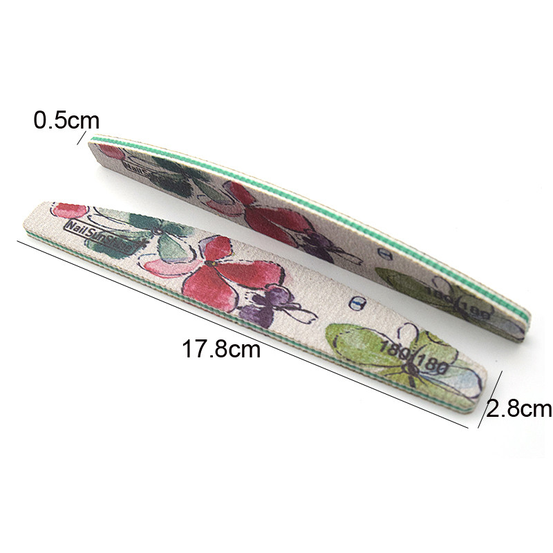 5 kom/lot Profesionalne rašpice za nokte Blok pufer za pedikuru manikuru UV gel za poliranje 180/180 Green Boat Turpije za nokte kineski stil