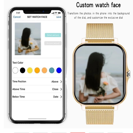Έξυπνο ρολόι 2022 για άνδρες γυναίκες Xiao Heart Rate Monitor Sport Fitness Mi Gold Smartwatch Δώρο για την Apple Huawei