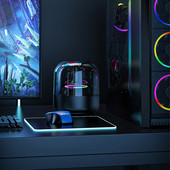 3D kućni Bluetooth zvučnik Surround Transparent Color Light Atmosphere Mini zvučnik Bežična TF kartica Subwoofer Vanjski zvučnik