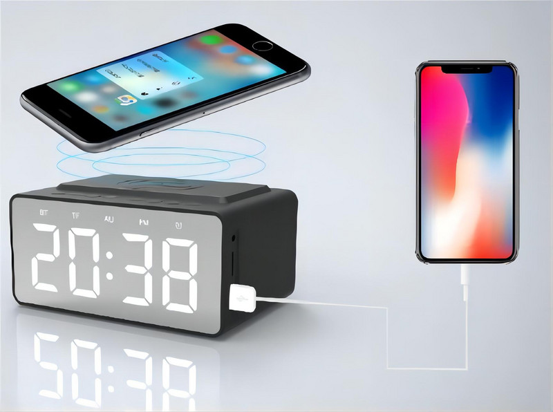 BT510 juhtmevaba Bluetooth-kõlari laadimine 5W koos LED-kella äratusfunktsiooniga FM-raadio lauaarvuti digitaalne hulgimüük 2022 uus välistingimustes
