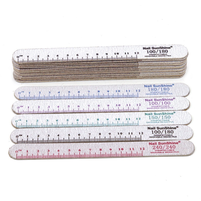 5Pcs/Lot Drvene turpije za nokte 100 150 180 240 Gtit Brusni pufer za nokte Debeli brusni papir Lak za manikuru Profesionalni alati za nail art
