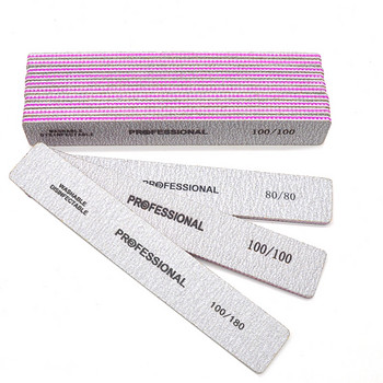 50/25 Pcs Nail Supplies For Professionals Nail File Buffer Nails Product For Acrylic Width 80/100/180 Grit Sanding Tool Manicure