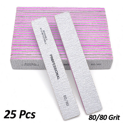 50/25 kom. Pribor za nokte za profesionalce Turpija za nokte Puffer Proizvod za nokte za akrilne širine 80/100/180 brusni alat za manikuru
