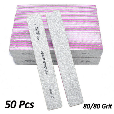 50/25 kom. Pribor za nokte za profesionalce Turpija za nokte Puffer Proizvod za nokte za akrilne širine 80/100/180 brusni alat za manikuru