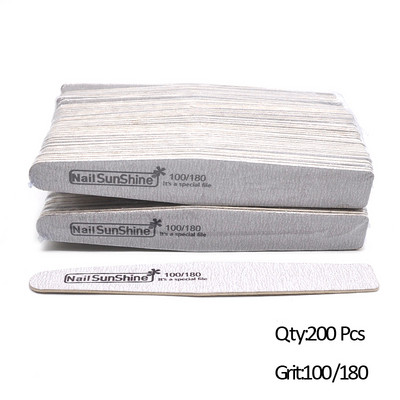 200 kom. Snažne, debele, ravne brodske drvene turpije za nokte 80/100/120/180/240/320 Lima pufer Drvene brusne turpije za nokte Alati za manikuru