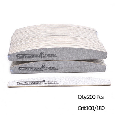 200 kom. Snažne, debele, ravne brodske drvene turpije za nokte 80/100/120/180/240/320 Lima pufer Drvene brusne turpije za nokte Alati za manikuru