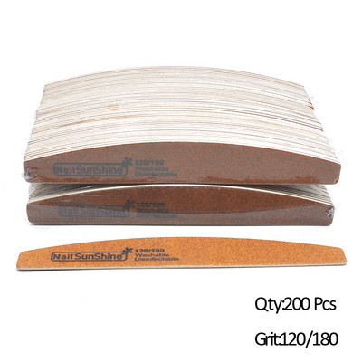 200 kom. Snažne, debele, ravne brodske drvene turpije za nokte 80/100/120/180/240/320 Lima pufer Drvene brusne turpije za nokte Alati za manikuru