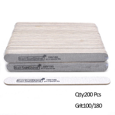 200 kom. Snažne, debele, ravne brodske drvene turpije za nokte 80/100/120/180/240/320 Lima pufer Drvene brusne turpije za nokte Alati za manikuru