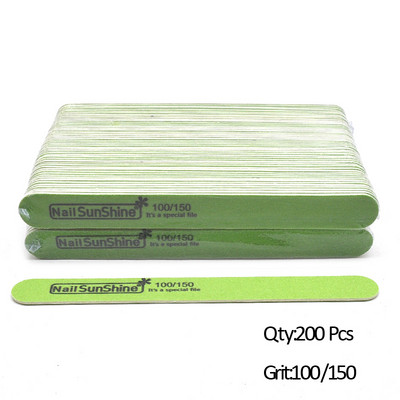 200 kom. Snažne, debele, ravne brodske drvene turpije za nokte 80/100/120/180/240/320 Lima pufer Drvene brusne turpije za nokte Alati za manikuru