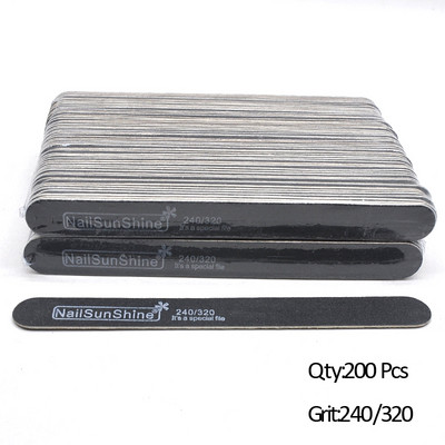 200 kom. Snažne, debele, ravne brodske drvene turpije za nokte 80/100/120/180/240/320 Lima pufer Drvene brusne turpije za nokte Alati za manikuru