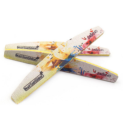 10 kom/lot rašpica za nokte Half Moon plastična jezgra Vijlen Brusni set puferskih blokova za manikuru Nail Art rašpice za lakiranje vrhova