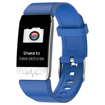 T1S Смарт часовник Bluetooth разговор Съобщение Дисплей Температура Сърдечен ритъм Кръвно налягане Спортен тракер Модна гривна за мъже