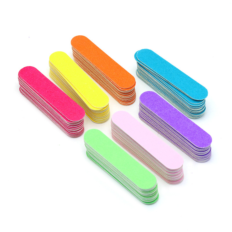 10kom Mini 9cm profesionalne alate za turpijanje noktiju brusni papir brusni papir dvostrani odbojnici za nokte 100/180 pribor za nokte