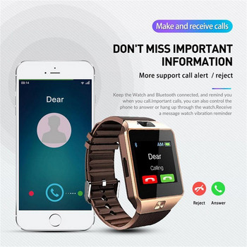 Ανδρικά Γυναικεία Πολυλειτουργικά Dz09 Sports Smart Watch Card Tf Ram 128m+rom 64m Για Samsung Huawei Xiaomi Android Phone