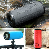 Difuzor Bluetooth puternic pentru biciclete de 5000 mAh Mini coloană fără fir pentru exterior Boombox FM Hands Free Power Bank Lanternă Suport pentru bicicletă