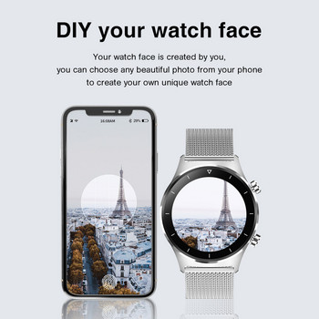 Смарт часовник E1-3 Мъжки 1,28-инчов пълен сензорен екран IP68 Водоустойчив Bluetooth 5.0 Спортен фитнес тракер Smartwatch за Android IOS
