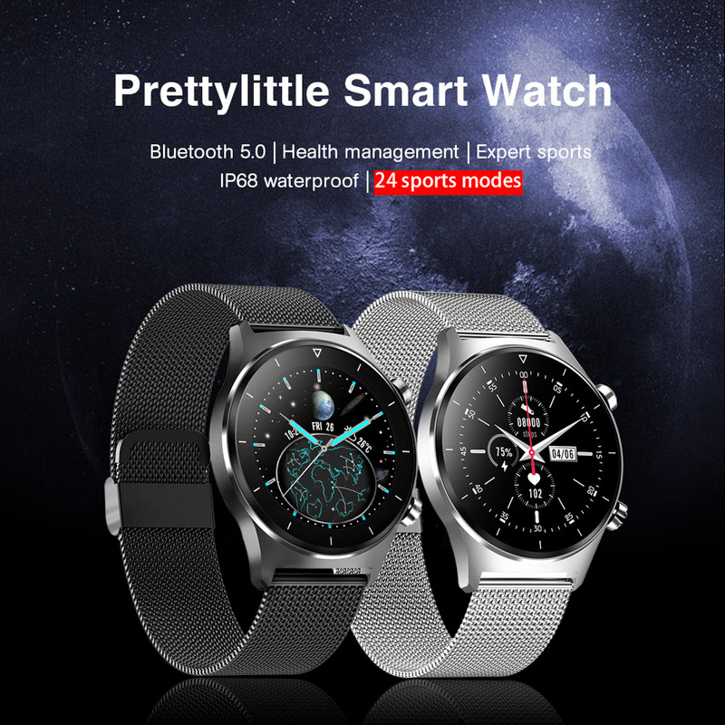Έξυπνο ανδρικό ρολόι E1-3 1,28 ιντσών Πλήρης οθόνη αφής IP68 Αδιάβροχο Bluetooth 5.0 Sports Fitness Tracker Smartwatch για Android IOS