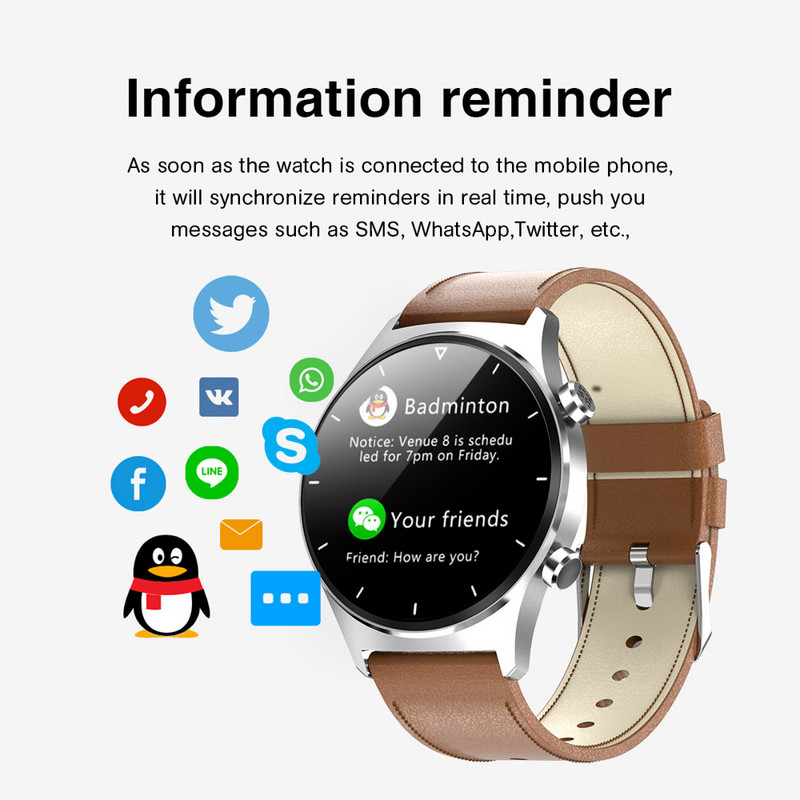 Έξυπνο ανδρικό ρολόι E1-3 1,28 ιντσών Πλήρης οθόνη αφής IP68 Αδιάβροχο Bluetooth 5.0 Sports Fitness Tracker Smartwatch για Android IOS