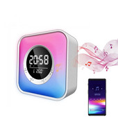 Bežični zvučnik Budilica LED svjetlo Dječji RGB Poklon Boje Podesiva svjetlina Digitalni prikaz temperature Punjivo Novo
