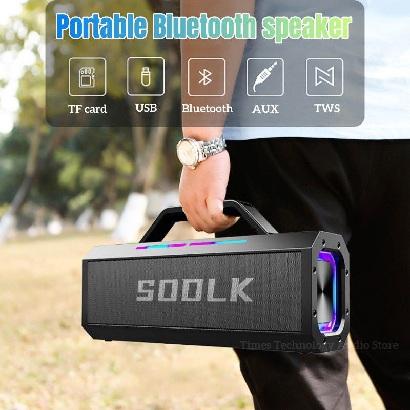Difuzor portabil Bluetooth 150W Sunet stereo puternic Bas bogat Impermeabil si rezistent la praf Împereche dubla Microfon încorporat Latență redusă SODLK