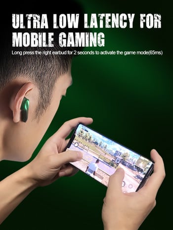 Zime Winner Gaming Earbuds 65 ms Ακουστικό Bluetooth TWS χαμηλής καθυστέρησης με μικρόφωνο μπάσας ήχου θέσης ήχου Ασύρματο ακουστικό PUBG