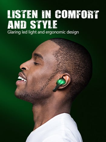 Zime Winner Геймърски слушалки 65ms ниска латентност TWS Bluetooth слушалка с микрофон Бас Аудио Позициониране на звук PUBG безжични слушалки