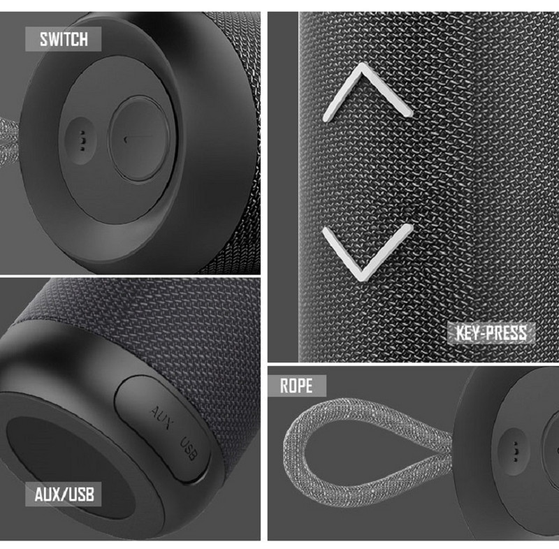 EBS 606 TWS Bežični zvučnik Subwoofer Stereo Bluetooth zvučnik IPX6 Vodootporni prijenosni mini stupni vanjski zvučnik