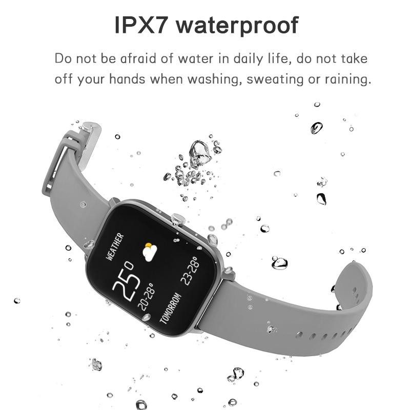 Pametni sat P8 Muškarci Žene 1,4 inčni puni dodirni zaslon Praćenje fitnessa Monitor otkucaja srca IP67 Vodootporan GTS Sports SmartBand