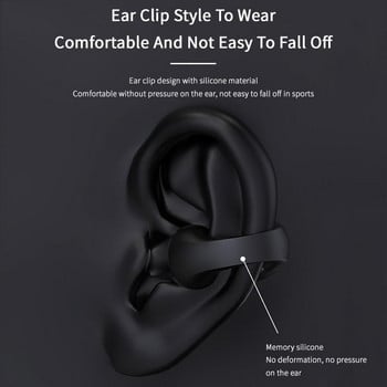 HiFi Wireless Headphone Bone Conduction Concept Ear-Clip Αθλητικό παιχνίδι Μουσική Έλεγχος αφής Ακύρωση θορύβου TWS Ακουστικό Bluetooth