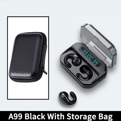 HiFi Wireless Headphone Bone Conduction Concept Ear-Clip Αθλητικό παιχνίδι Μουσική Έλεγχος αφής Ακύρωση θορύβου TWS Ακουστικό Bluetooth