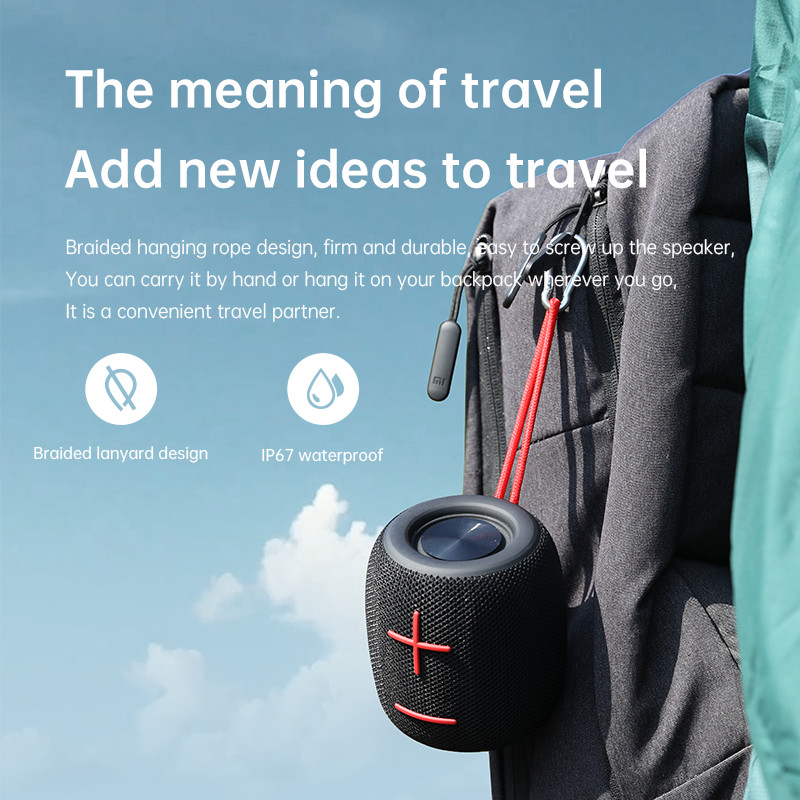 TWS Bluetooth garsiakalbis žemųjų dažnių belaidis nešiojamas žemųjų dažnių garsiakalbis vandeniui atsparus garso dėžutės palaikymas AUX TF USB stereo garsiakalbių muzikos dėžutės