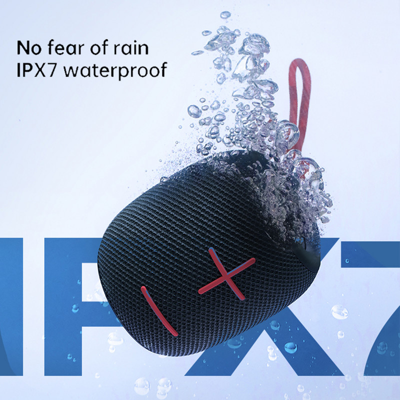 TWS Bluetooth garsiakalbis žemųjų dažnių belaidis nešiojamas žemųjų dažnių garsiakalbis vandeniui atsparus garso dėžutės palaikymas AUX TF USB stereo garsiakalbių muzikos dėžutės