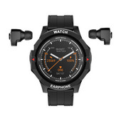 Išmanusis laikrodis su ausinėmis TWS „Bluetooth“ dvigubos ausinės, skambinančios belaidės ausinės „Sport Band“ išmaniosios ausinės, laikrodžiai vyrams