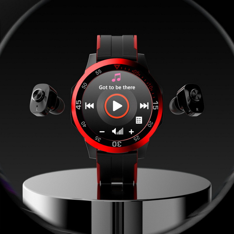 Išmanusis laikrodis su ausinėmis TWS „Bluetooth“ dvigubos ausinės, skambinančios belaidės ausinės „Sport Band“ išmaniosios ausinės, laikrodžiai vyrams