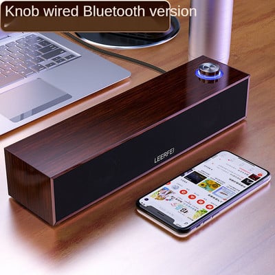 Žičani drveni zvučnik za računalo Bluetooth zvučnici s multimedijom za zvučnu kutiju za stolna računala Subwoofer Soundbar