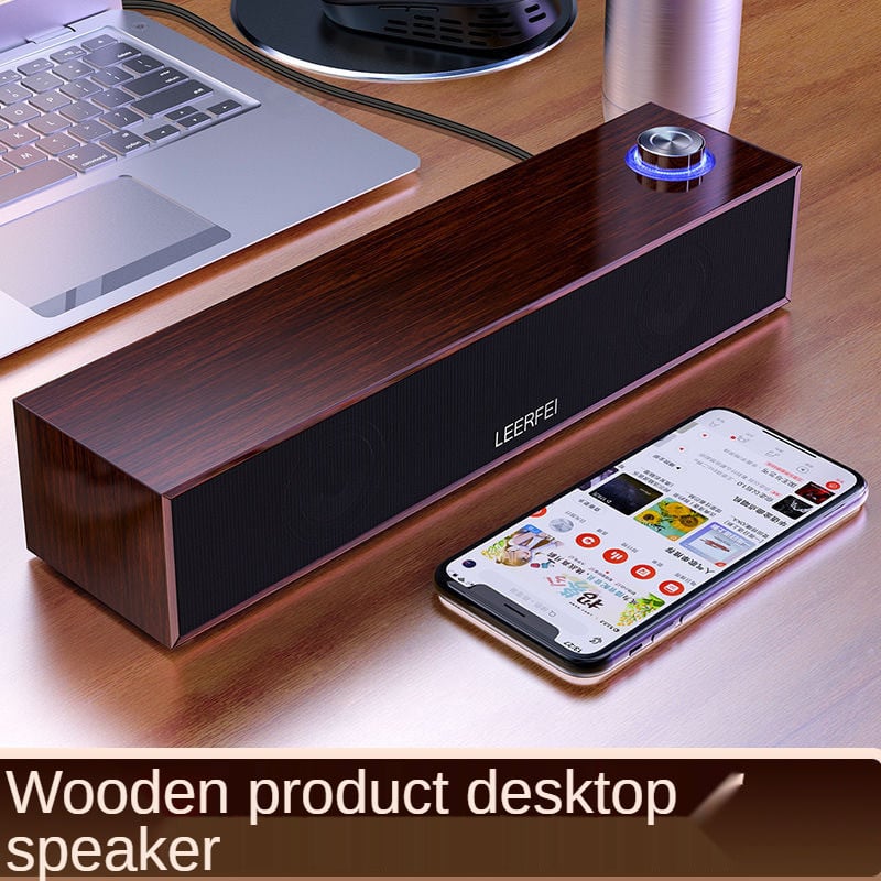 Žičani drveni zvučnik za računalo Bluetooth zvučnici s multimedijom za zvučnu kutiju za stolna računala Subwoofer Soundbar