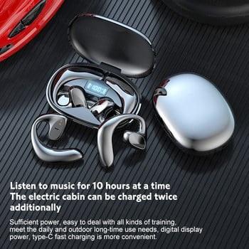 Αεραγωγικά ακουστικά Bluetooth Αθλητικά αδιάβροχα Led Display Ασύρματα ακουστικά HiFi Stereo Earbuds Ακουστικά με μικρόφωνο