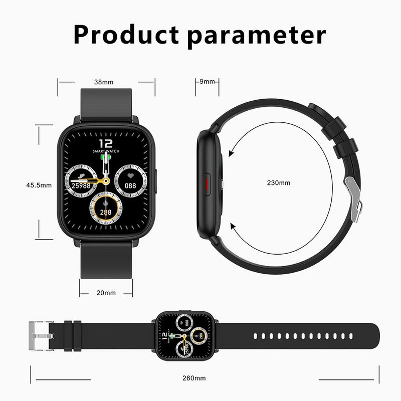 SENBONO Nové pánske inteligentné hodinky pre ženy IP68 vodotesné športové inteligentné hodinky s telesnou teplotou pre mužov a ženy s vlastným ciferníkom pre Xiaomi