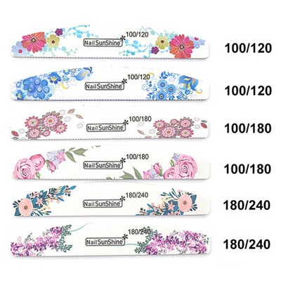 Profesionali Half Moon nagų dildė 100/180 Švitrinis popierius kalkės a ongle Šlifavimas Poliravimo dildės nagų įranga Manikiūro buferinis nagų įrankis