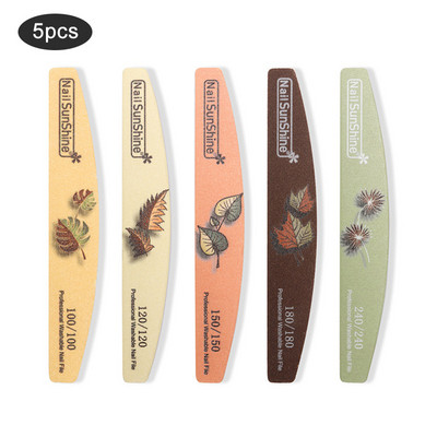 Profesionali Half Moon nagų dildė 100/180 Švitrinis popierius kalkės a ongle Šlifavimas Poliravimo dildės nagų įranga Manikiūro buferinis nagų įrankis