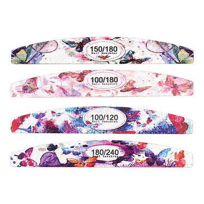 Profesionali Half Moon nagų dildė 100/180 Švitrinis popierius kalkės a ongle Šlifavimas Poliravimo dildės nagų įranga Manikiūro buferinis nagų įrankis