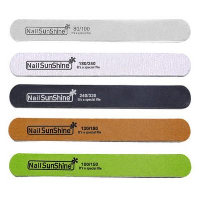 Profesionali Half Moon nagų dildė 100/180 Švitrinis popierius kalkės a ongle Šlifavimas Poliravimo dildės nagų įranga Manikiūro buferinis nagų įrankis