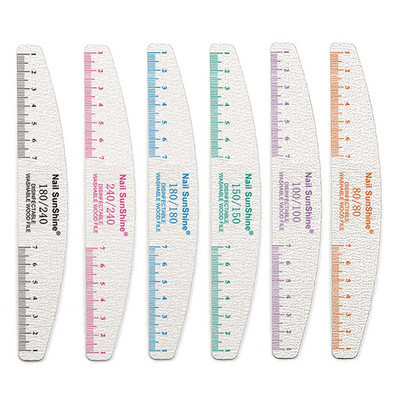 Profesionali Half Moon nagų dildė 100/180 Švitrinis popierius kalkės a ongle Šlifavimas Poliravimo dildės nagų įranga Manikiūro buferinis nagų įrankis