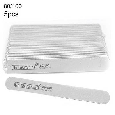 Profesionali Half Moon nagų dildė 100/180 Švitrinis popierius kalkės a ongle Šlifavimas Poliravimo dildės nagų įranga Manikiūro buferinis nagų įrankis