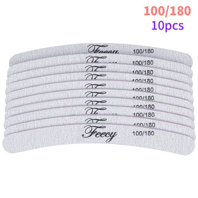 Nagų dildės buferis Dvipusis nagų dildės buferis 100/180 Trimmer Lime Buffer in the Nail Art Ongle Nail Art Tool