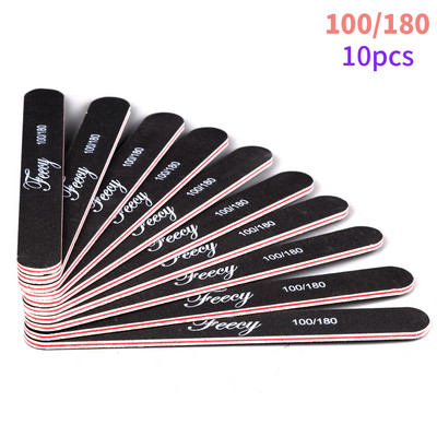 Nagų dildės buferis Dvipusis nagų dildės buferis 100/180 Trimmer Lime Buffer in the Nail Art Ongle Nail Art Tool