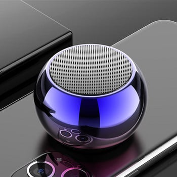 Мини Bluetooth високоговорител с микрофон Безжична звукова кутия HiFi музика Мобилен телефон Таблет Метален високоговорител Спортен преносим субуфер