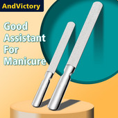 1 kom dvostrana turpija za nokte od nehrđajućeg čelika Dodaci za oblikovanje Odstranjivač laka za tampon Alati za manikuru Za salon Dom i putovanja